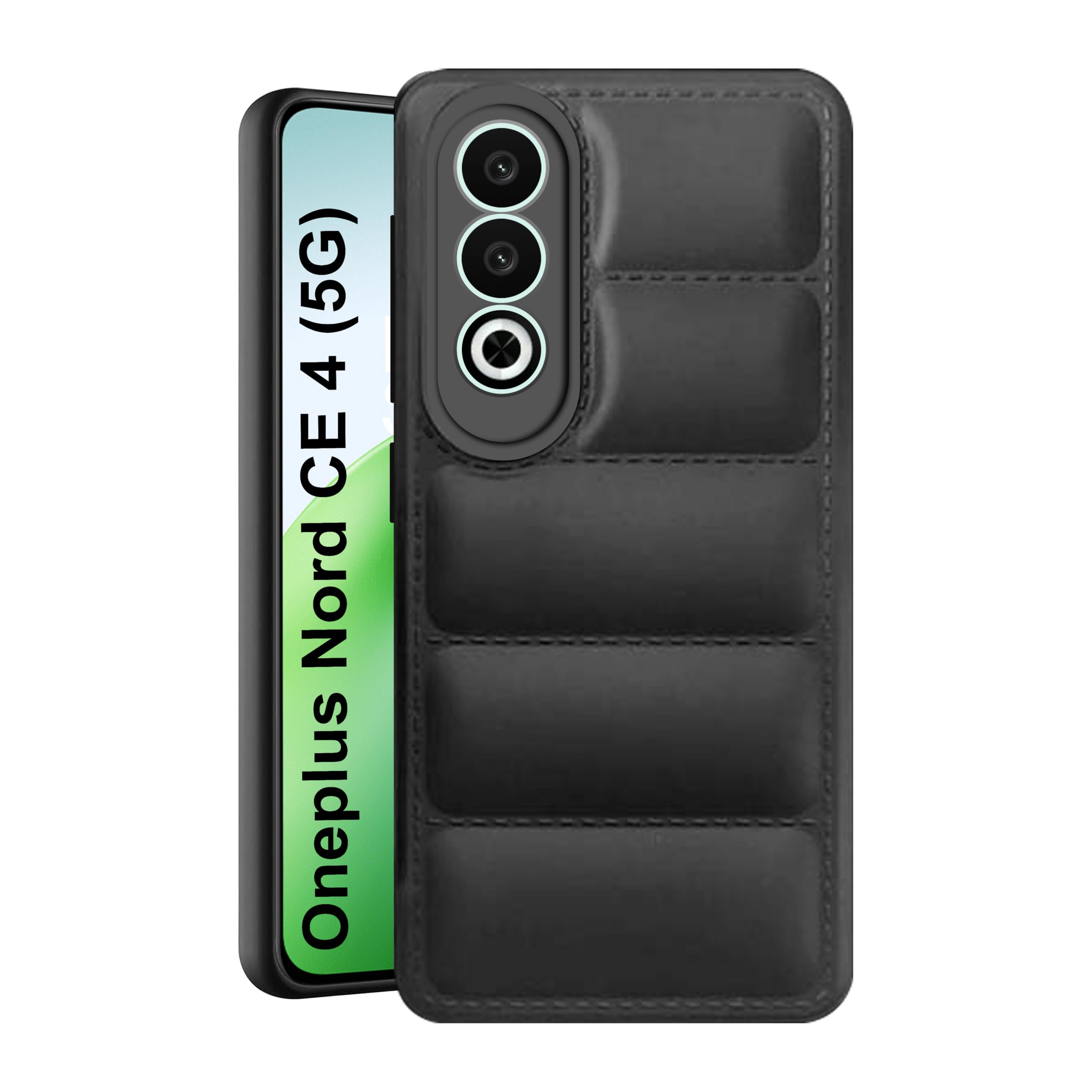 CEDO OnePlus Nord CE4 / CE 4 (5G) Back Cover | Camera Bump & 360° Flexible Puff Armor Protection | Matte Soft Silicon Shock Proof Rubberised Back Case Cover (Black) (B0D295PM11) Amazon Price History, Amazon Price Tracker