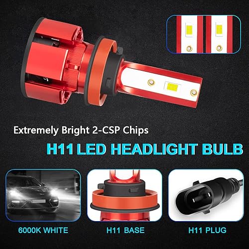 Miniatura 5 de NSDXCT Compatible con Dodge RAM 1500 2500 3500 4500 (2009-2018) bombillas LED para faros delanteros sin proyector, haz alto 9005 + bombillas LED de