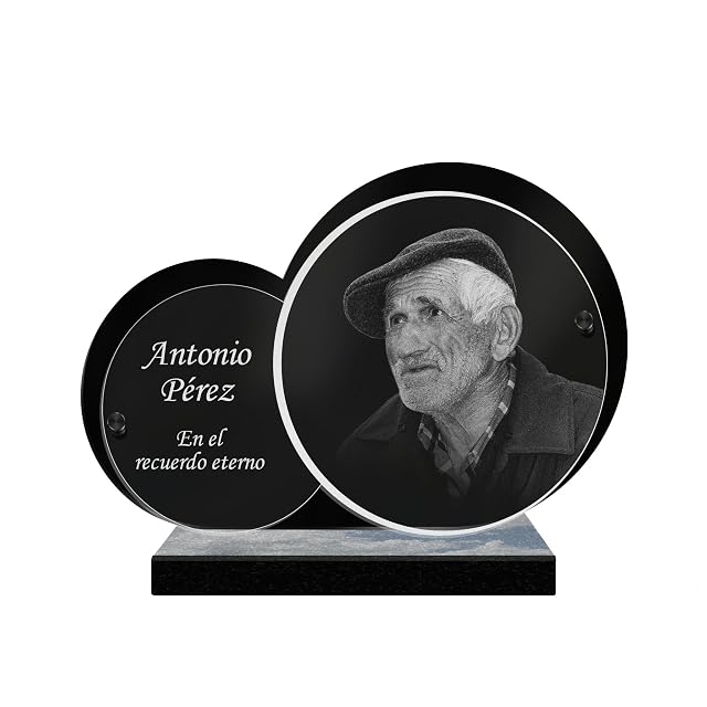 Eternel - Placa Funeraria Personalizada Doble Círculo
