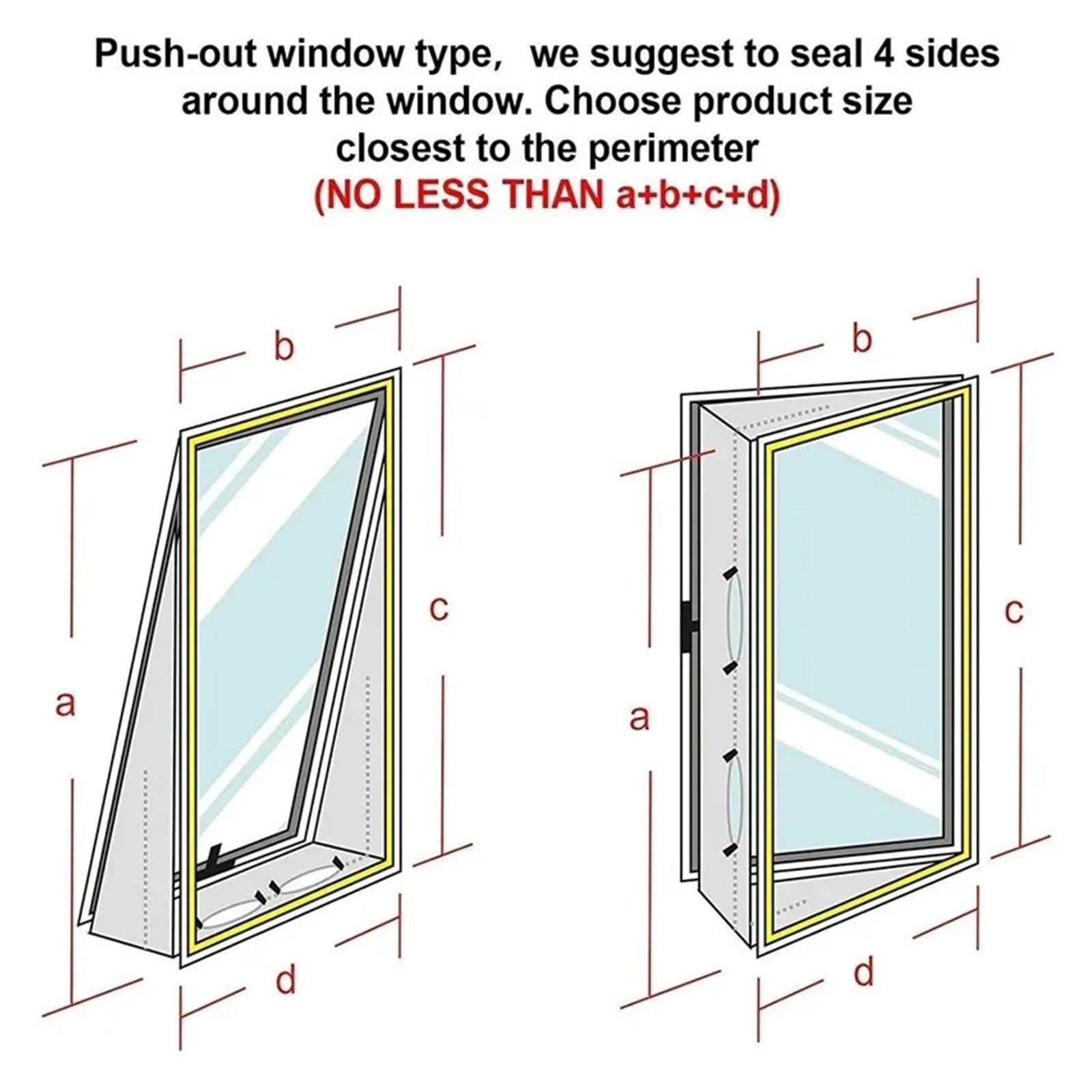 Panno sigillante for finestre AirLock 3/4/5 m con cerniera/adesivo for aria condizionata | Piastra di tenuta flessibile con cerniera e adesivo for finestre AC portatili da 3/4/5 m.(Single hole-4m)