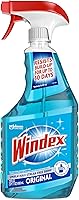 Vista 9 de Botella de Windex para limpiar vidrio y limpiador de ventanas, 100 % plástico reciclado, color azul original, 23 fl oz