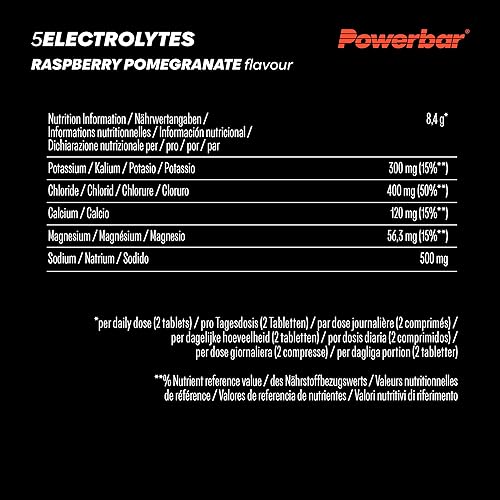 Miniatura 6 de Powerbar 5Electrolytes Tabs (Caja de 12 Tubos, Granada Frambuesa)