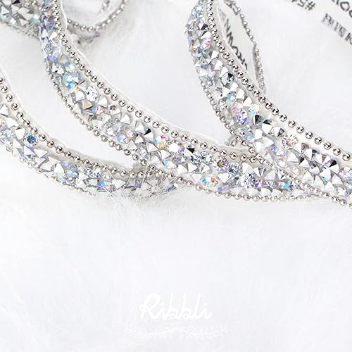 Miniatura 7 de Ribbli Tiras de diamantes de imitación de resina autoadhesivas, para manualidades, rollo de envoltura rosa brillante para decoración de pasteles