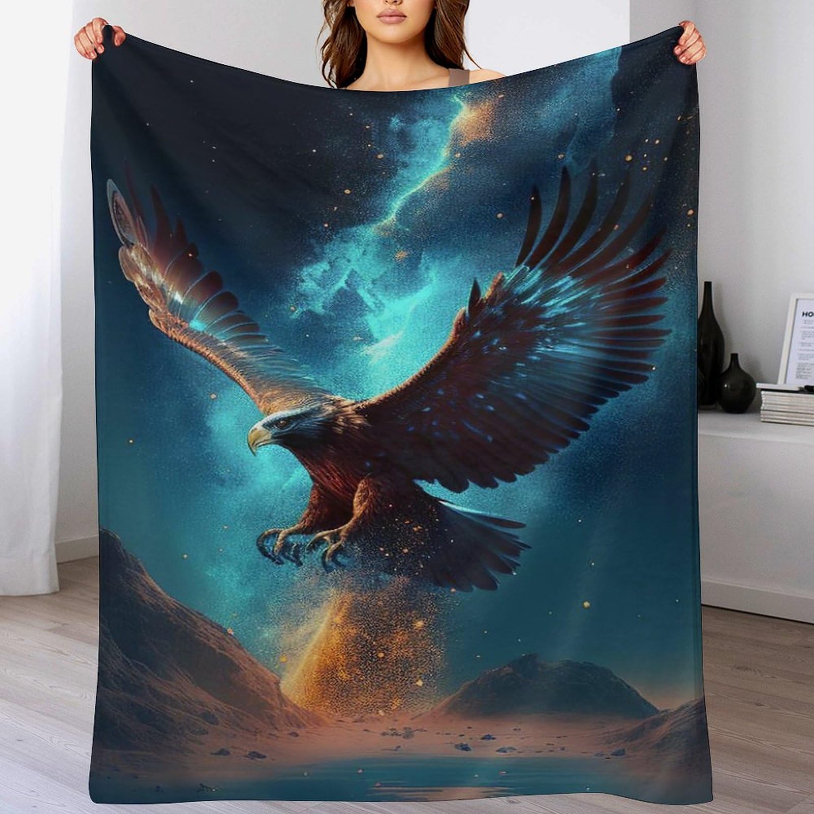 Couverture polaire aigle chaude pour des soirées cocooning