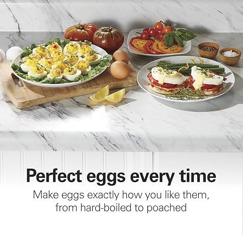 Miniatura 6 de Hamilton Beach Paquete de ollas de huevo, máquina para picar huevos, caldera dura y cazadora furtiva (25510 + 25508)