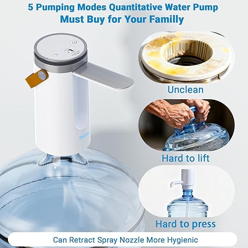 Miniatura 7 de Myvision Water Dispenser for 5 Gallon Bottle, Portable USB Charging Electric Water Pump, Drinking Water Jug Pump for Home, Kitchen, Living Room,