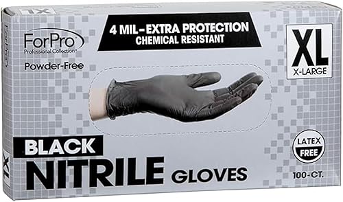Miniatura 17 de ForPro Disposable Nitrile Gloves, Chemical Resistant, Powder-Free, Latex-Free, Non-Sterile, Food Safe, 4 Mil