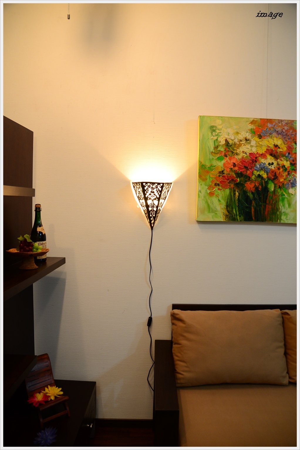アジアンテイスト    壁掛け   ルームライト Amazon.co.jp : MANJA LAM-0344-WH（E17/LED電球ホワイト標準