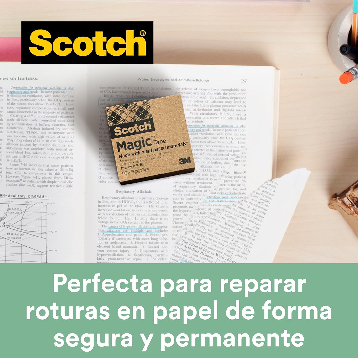 Scotch Magic Pack de 4 dispensadores de cinta de embalaje 19 x 33m