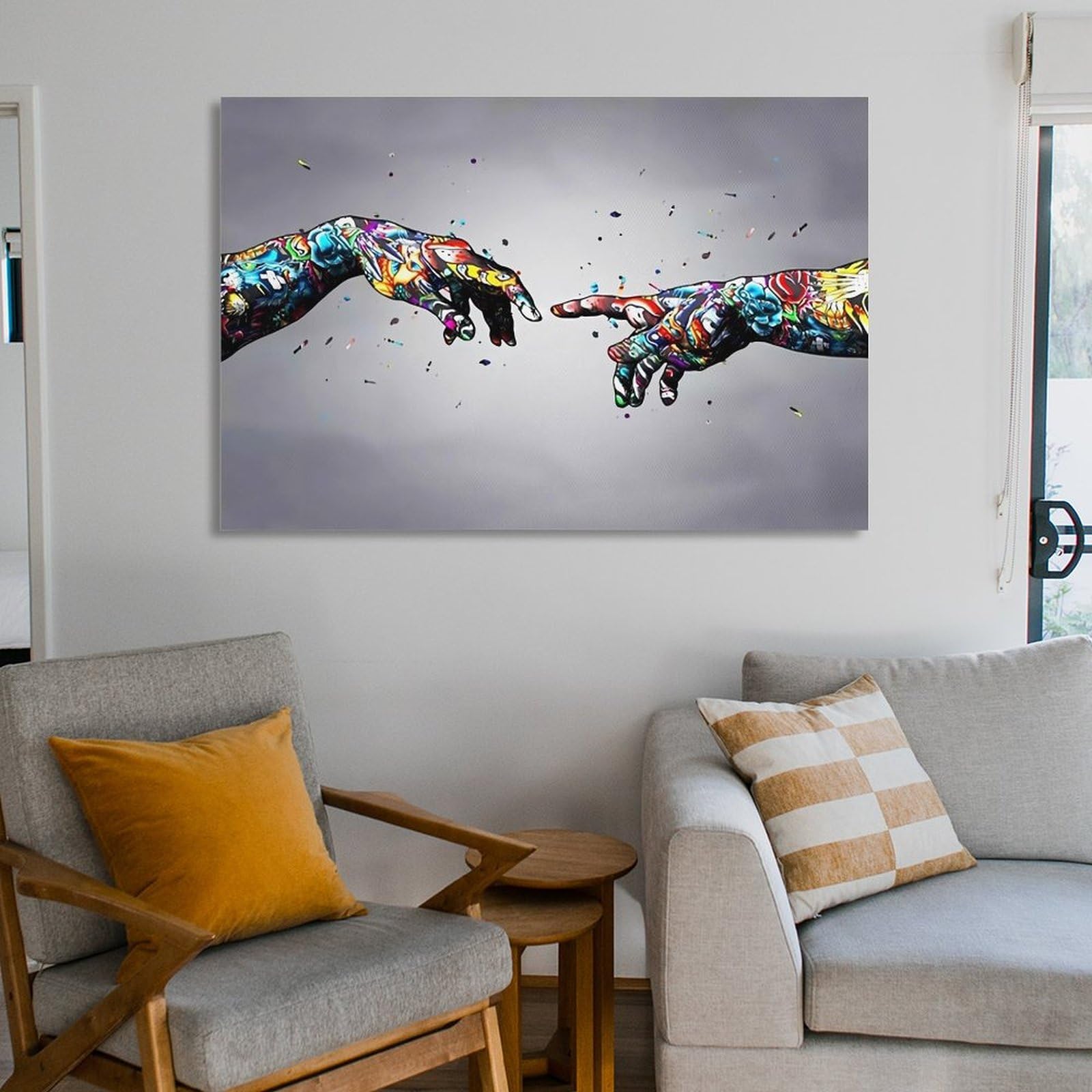 Amazon.co.jp: バンクシー 絵画 インテリア アートポスター カップル手