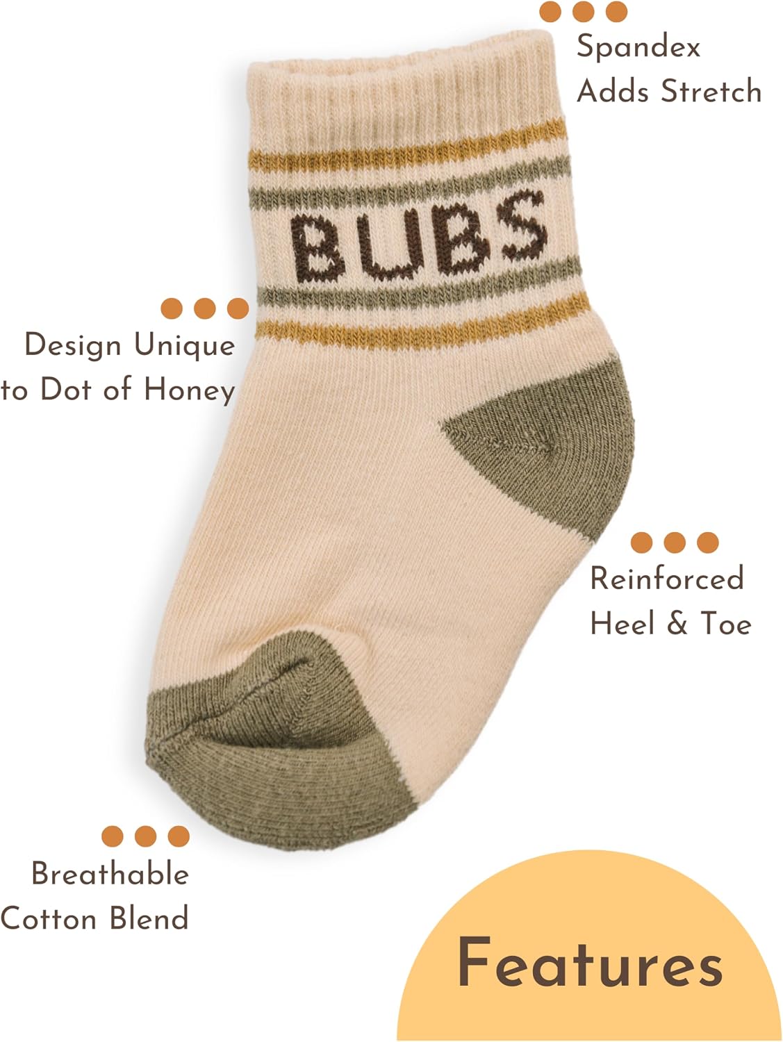 Lottie Dottie Baby & Toddler Half-Crew Cotton Socks 2-Pack | Checkered & Retro Stripe Unisex Novelty Socks