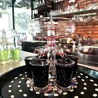 Transplant LED Italadagoló Szett 6 Pohárral - Mágneses Pörgettyűvel, 18 Fényeffekttel - Vodka, Whisky, Tequila Adagoló Parti Kellék 4cl Poha 3