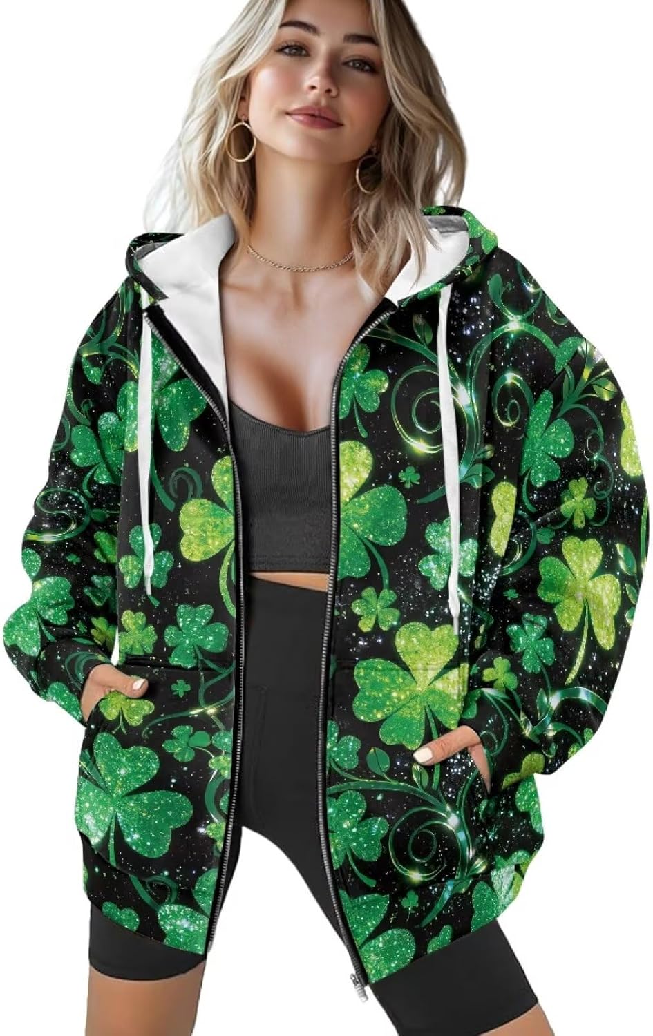 Suobstales Women's Oversized Full Zip Up Sweatshirts Jacket 2024 Fall Fleece Long Sleeve Hoodies Casual Coat Sweaters Outfits