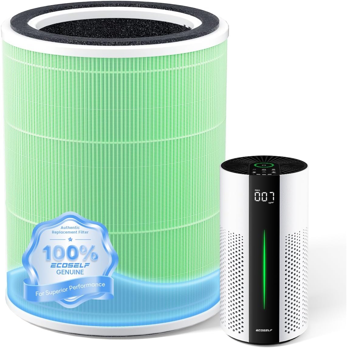 HAP609 Air Purifiers for Home Large Room + 1 Pack Filter with Air Quality Monitor 20dB Sleep Mode, Air Purifier for Bedroom Office Living Room for Pets, Dust Smoke PoIIen Dander Smell
