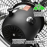 Vista 7 de OEMTOOLS OEM24871 - Ventilador de pedestal oscilante de 20 pulgadas, altura ajustable para garaje, tienda, gimnasio, almacén de flujo de aire