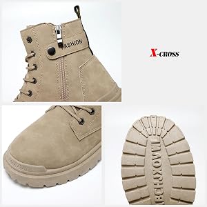 Amazon | [X-cross] クロス レースアップブーツ メンズ ハイカット