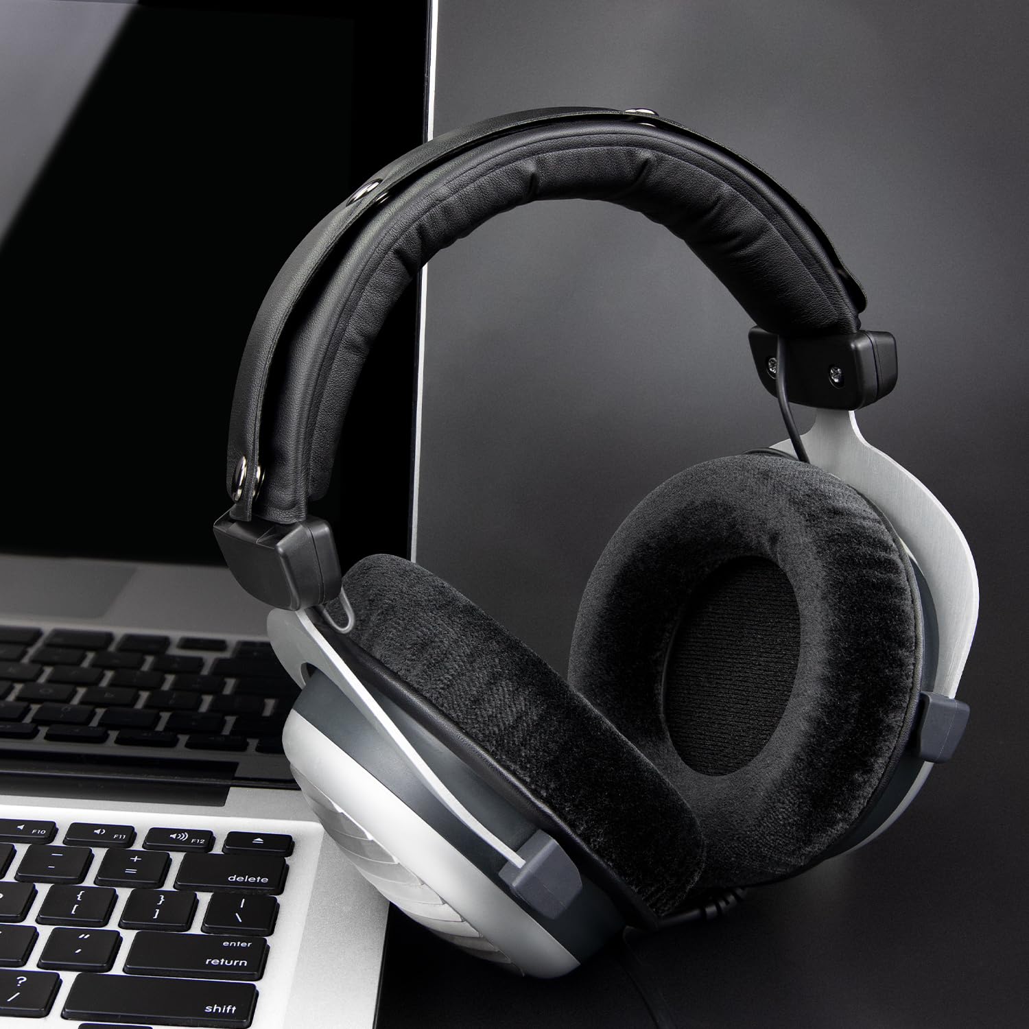 SOULWIT Replacement Headband Pad Kit for Beyerdynamic DT770/DT770M/DT770Pro/DT770 Pro HT/DT 790/DT797/DT880/DT880 Pro/DT880 Pro HT/DT990/DT990 Pro/HS200/HS400/MMX 300 (2nd Generation) - Black 1