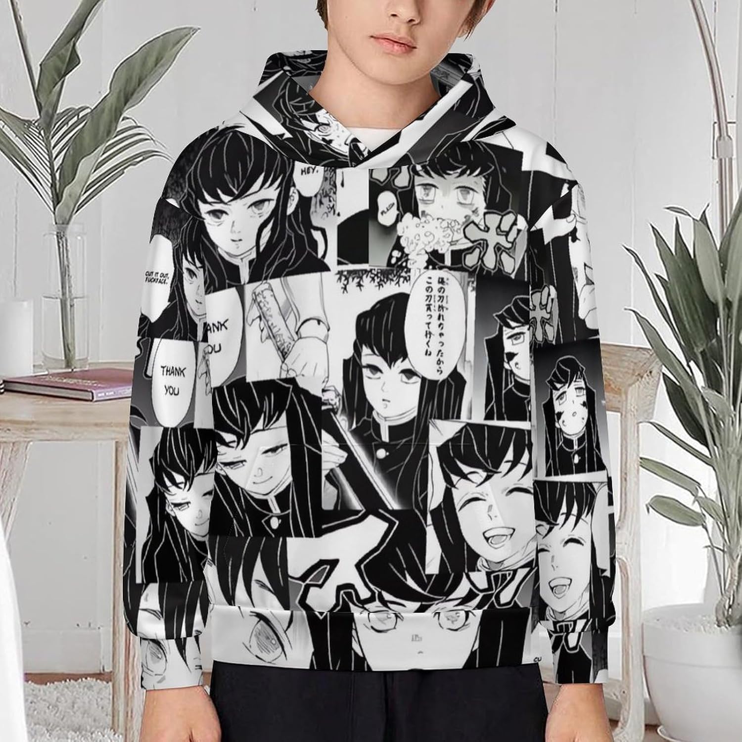 Muichiro Kids' Hoodie 3d Print Sweatshirt Soft Pullover Hooded With Big Pockets For Boys Or Girls
