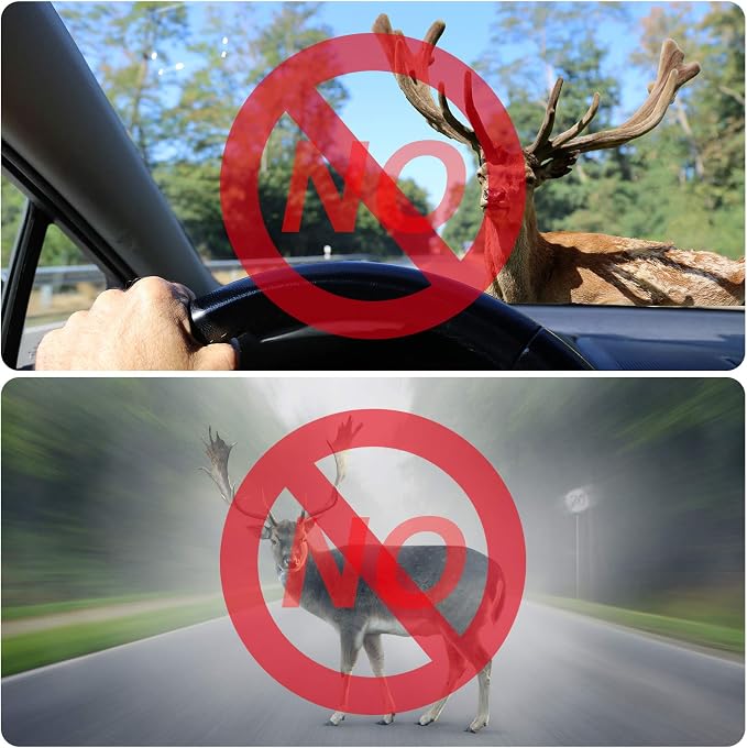 BBTO 8 Silbatos de ciervo para coche con cinta adhesiva y 20 cintas adhesivas adicionales miniatura 7