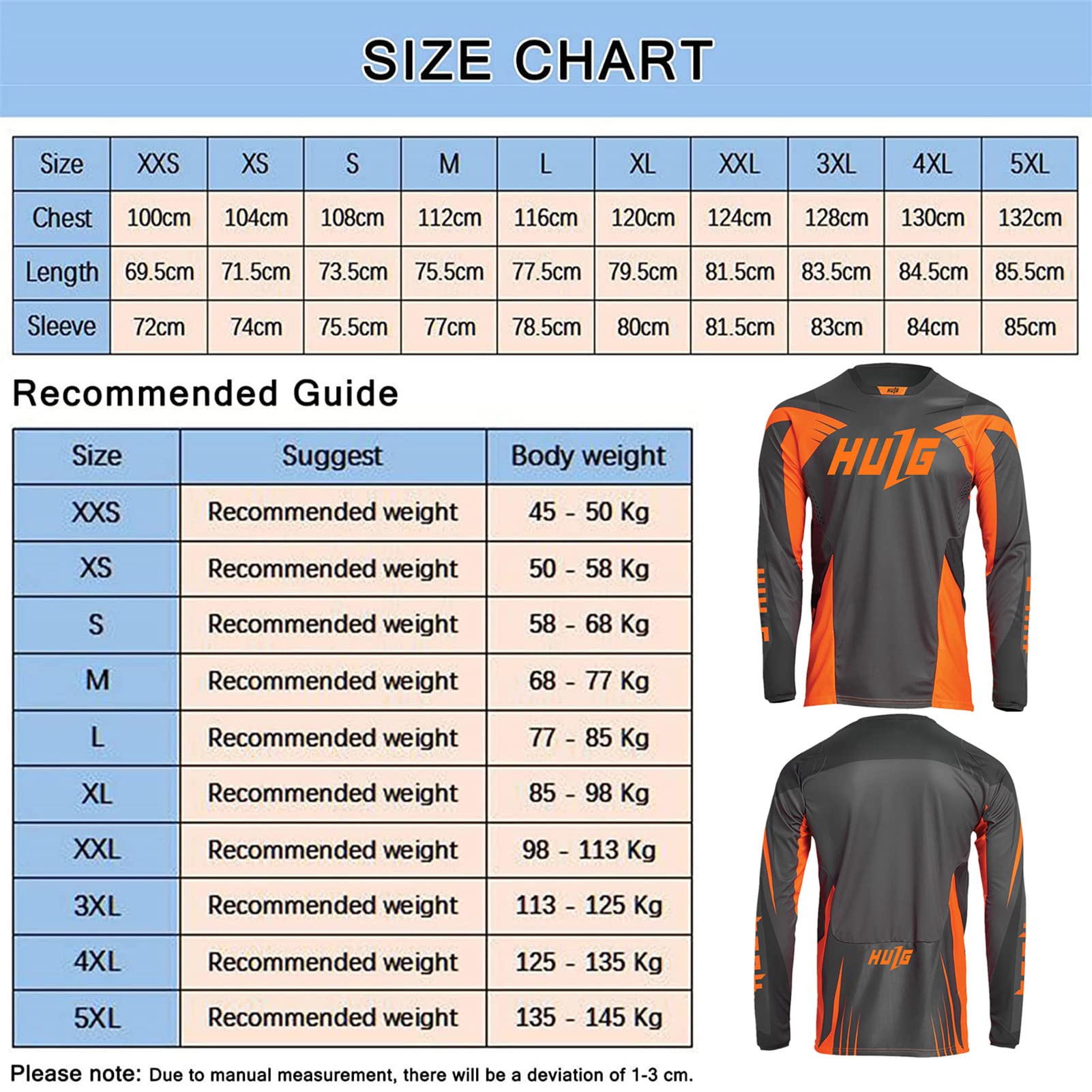 Maillot Cyclisme Homme Manches Longues Hulg - Respirant, Séchage Rapide Pour VTT