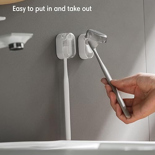 Miniatura 5 de 3 tapas de viaje para cepillo de dientes, protector de cepillo de dientes, organizador de estante colgante para colgar en la pared, para viajes,