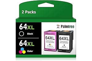 Remanufactured Ink Cartridge Replacement for HP 64XL Black 64XL Tri-Color 2-Pack
