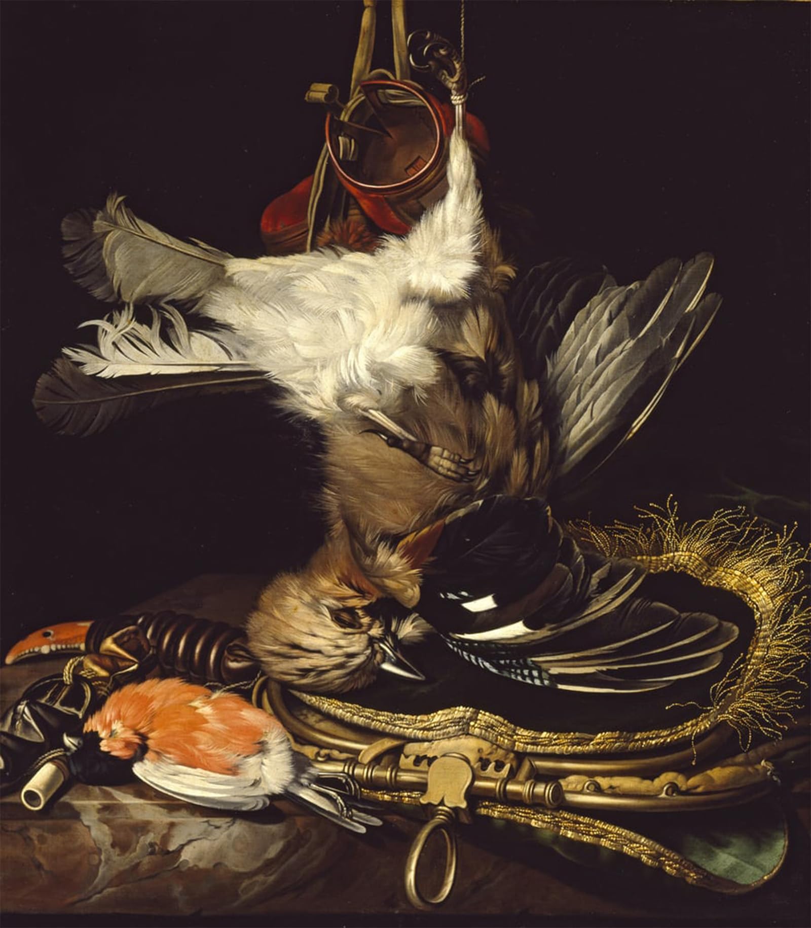 ARTXLXXBN Famous Prints Artwork Pictures Poster Painting Art Still Lifewith a Dead Jay by Willem Van Aelst Artwork Landscape Pictures for Home Decor 60x90cm