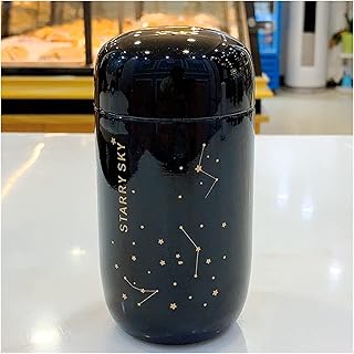 Mug Isotherme Tasse à vide en acier inoxydable 304 Mini étoile Thermos Coupe portable Thermos Dessin animé Dessine Thermos Tasse Thermos Mini Bouteille d'eau mignonne 1PC ( Color : 200mL Black )