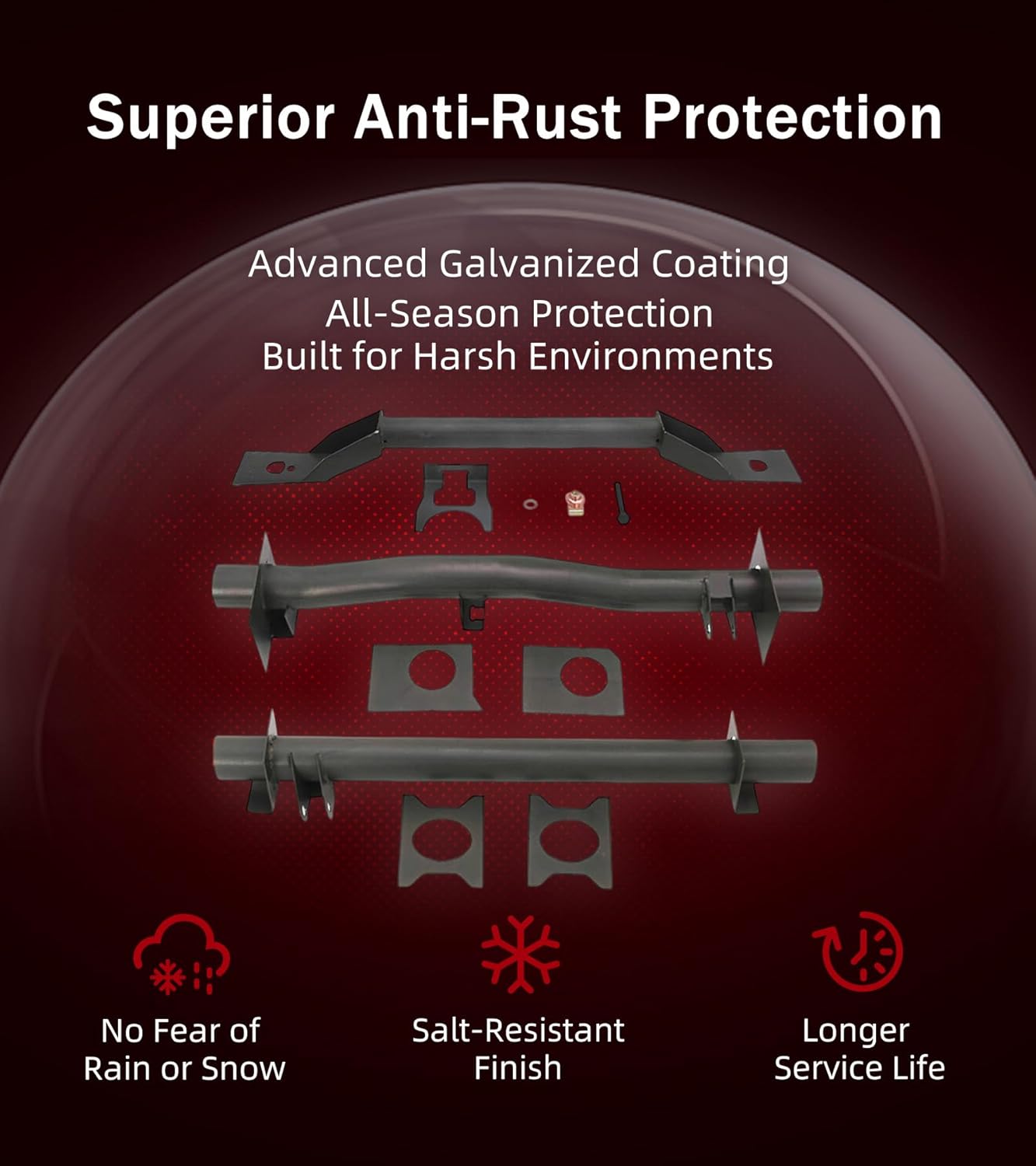 ELITEWILL Front Fuel Tank Support Crossmember/Rear Tank Support Crossmember/Rear Shock Crossmember 3Pcs Kit Fit for 1999-2006 Chevrolet Silverado GMC Sierra 1500 2500