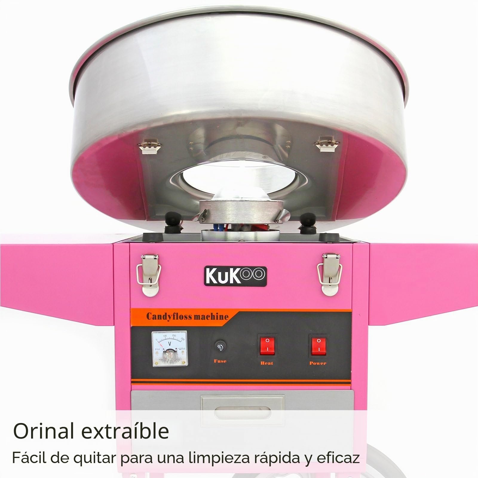 Máquina para Hacer Palomitas de Maíz y Máquina para Hacer Algodón de Azúcar con Carritos Popcorn Maker Pop Corn Machine Palomitero Profesional Cotton Candy Machine Commercial Candy Floss Machine+Cart