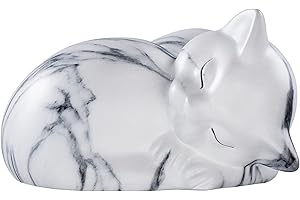 Pet Urns for Cats, Restful Resin Cremation Urn for Feline Ashes