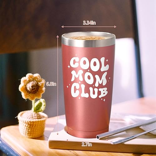 Miniatura 3 de Regalos para mamá de hijas, hijos, regalos para mamá para cumpleaños de Navidad, vaso de club de madres geniales, regalos para nuevas madres para