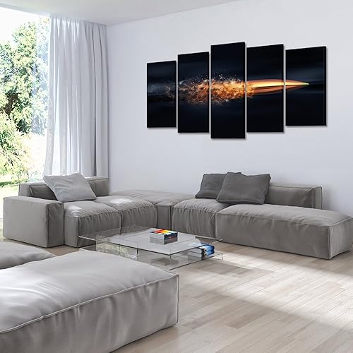 Miniatura 4 de KREATIVE ARTS Cuadro impreso en lienzo de bala voladora con rastro de polvo, cuadros modernos y contemporáneos sobre lienzo, carteles e impresiones,