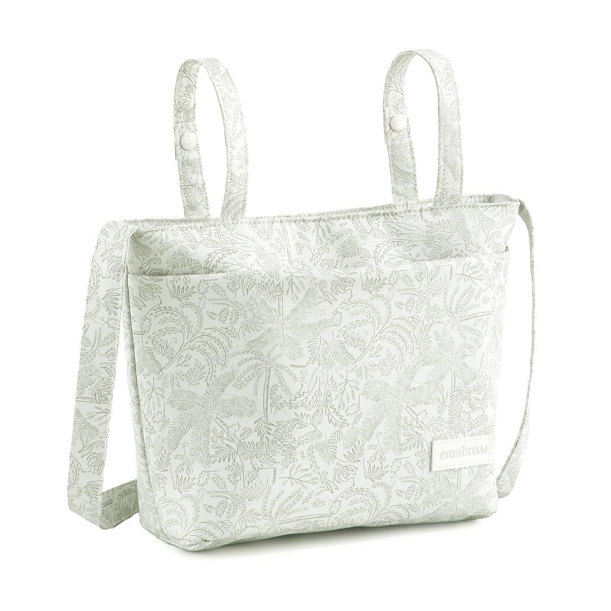 Cambrass - Bolso carro maternal para bebe - bolso de maternidad para carritos de bebe - organizador para pañales y otras cosas de bebe - Selva Verde 15x38x28 Cm