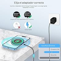 Vista 3 de Cargador inalámbrico Samsung almohadilla de carga rápida para Samsung Galaxy S25 Ultra/S24 FE/S23 Ultra/S22/S21/Z Flip 6 5,15W Estación de carga