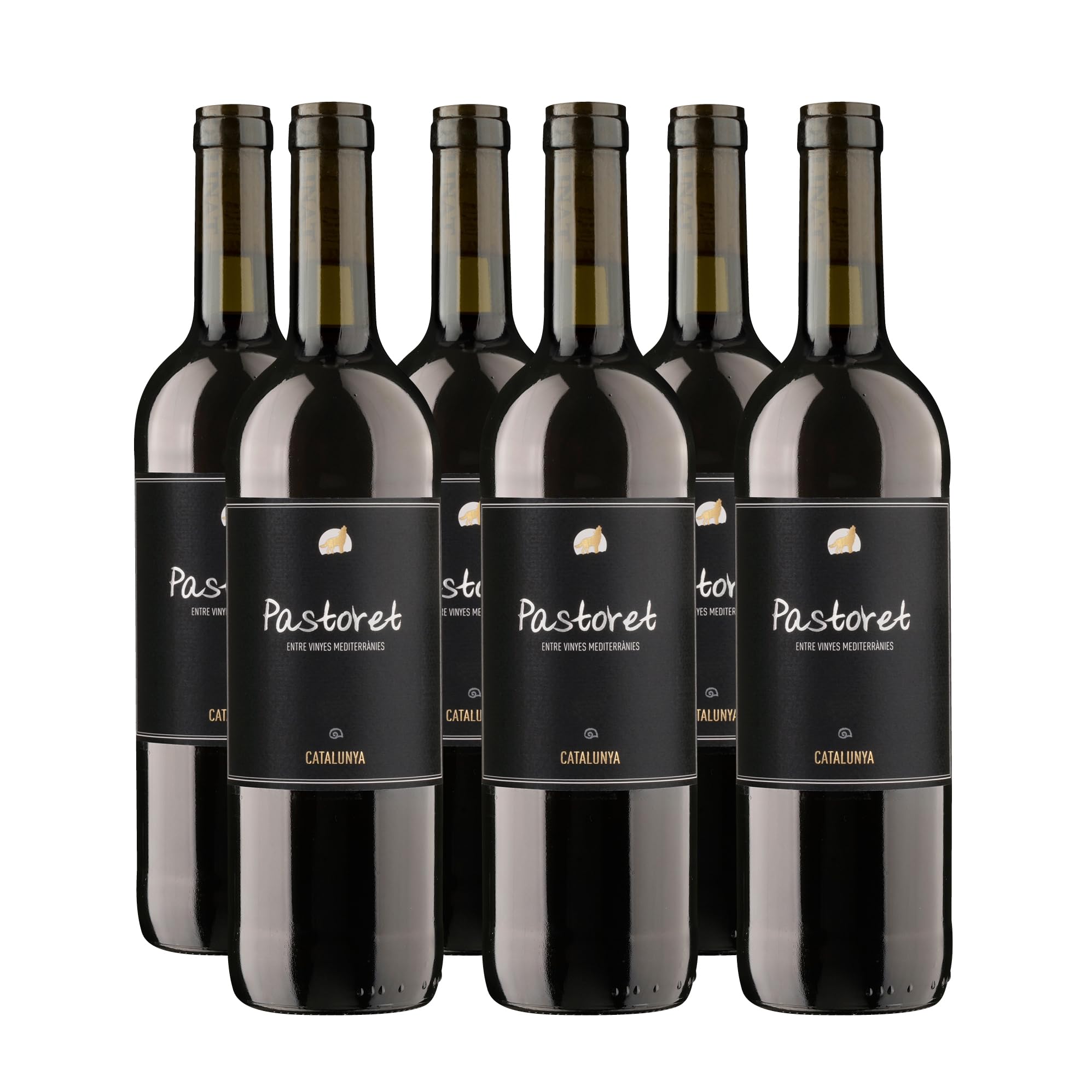 DELINAT Pastoret 2022 – Spanischer Bio-Rotwein halbtrocken aus Katalonien | Veganer Premium Cuvée aus Merlot & Garnacha, im Barrique ausgebauter Premium Wein, säurearm 6 x 0,75l