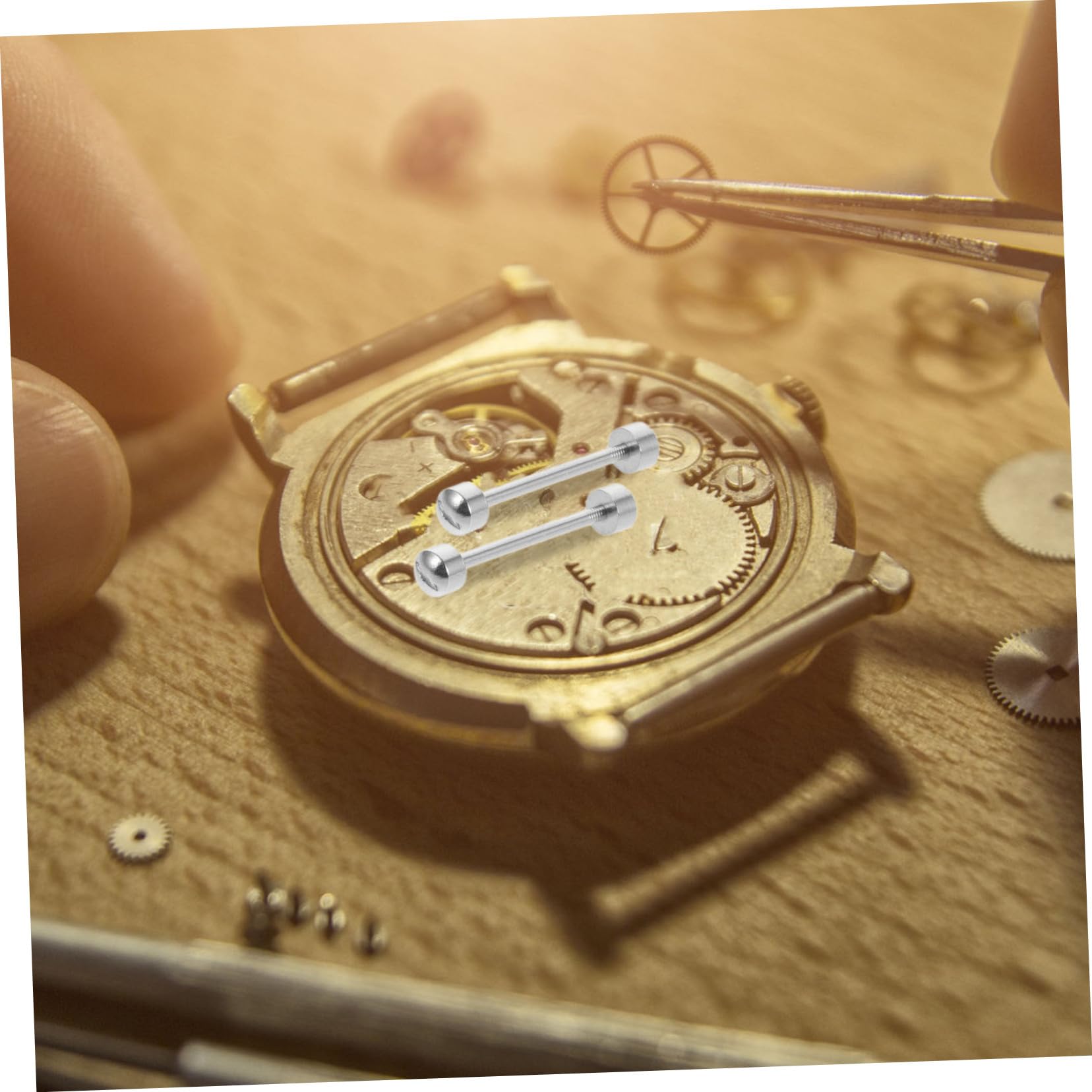 minkissy Mira la Barra de conexión relojeria relojero Llave Reparar cañas Tubo de Tornillo de Correa de Reloj Varilla de conexión de la Correa de Reloj Rose
