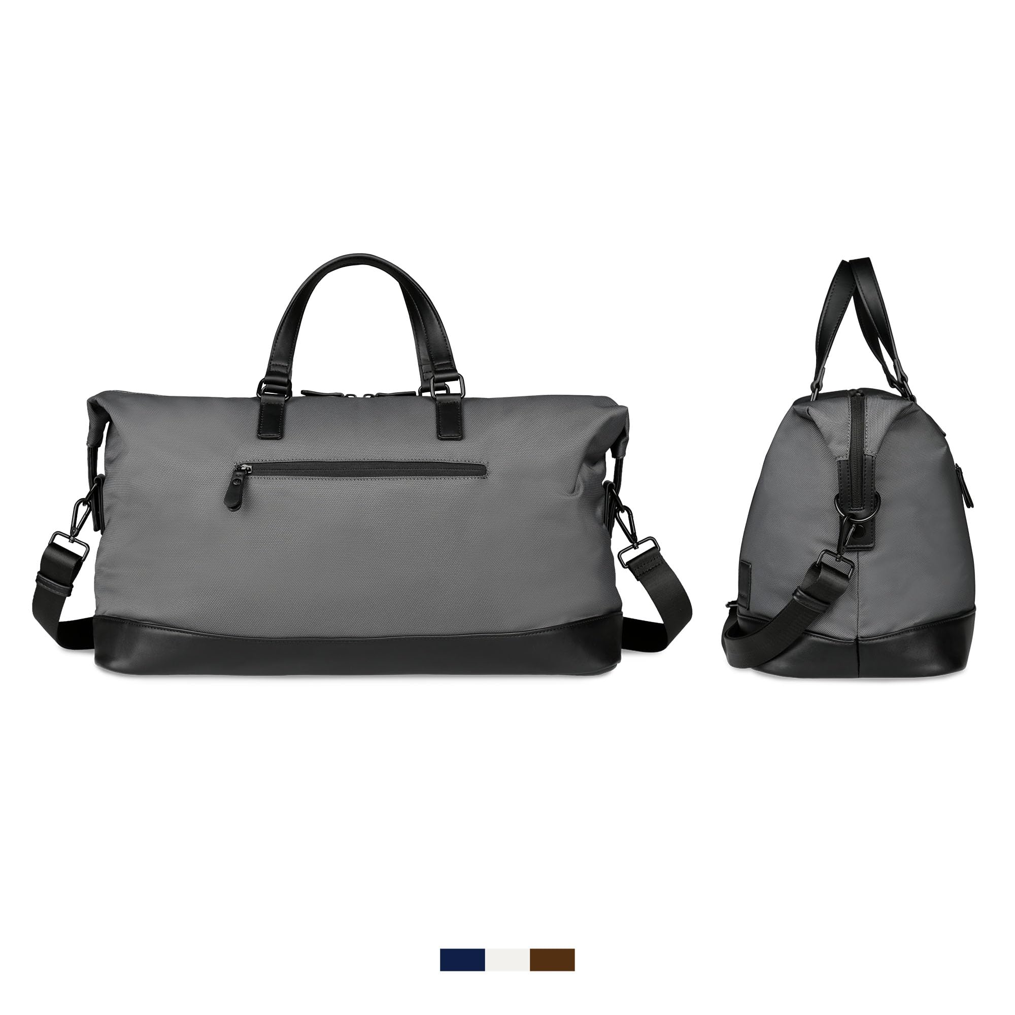 bugatti Domani 2.0 Bolsa de Viaje Fin de Semana de poliéster con Detalles Piel sintética, Gris