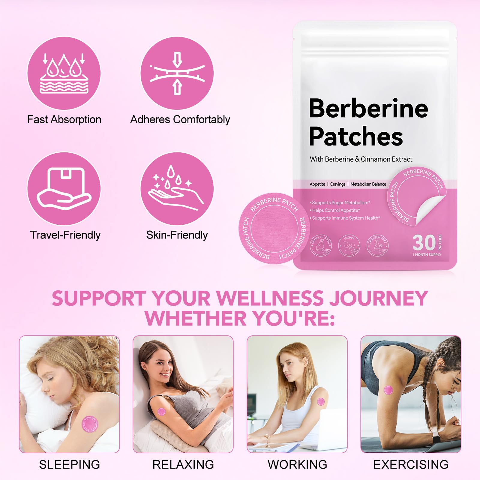 Amazon.com: Arkture Berberine Patches for Women and Men, with