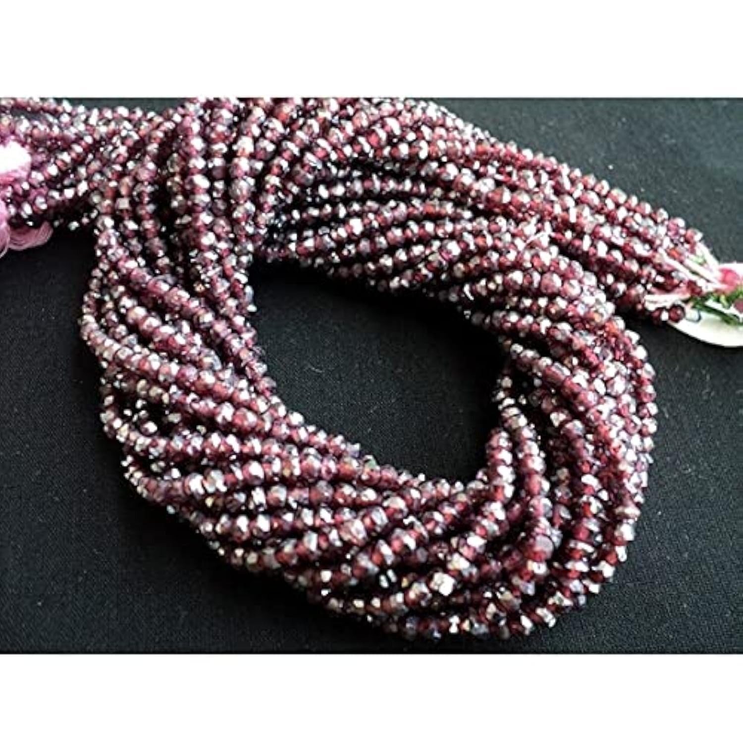 Perles rondelles en grenat pour composer vos bracelets d'été et bijoux de créateurs