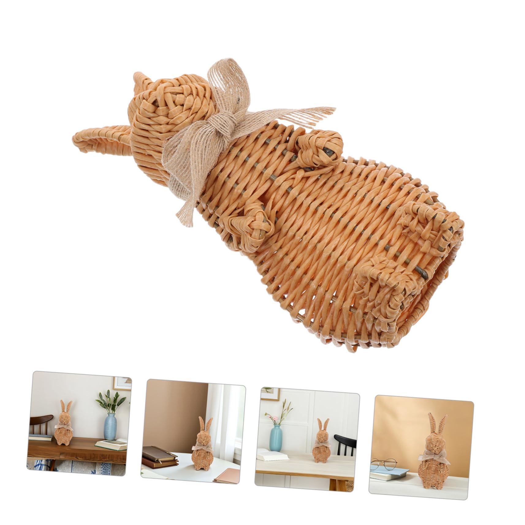 POPETPOP Woven Figuren Für Ostern Und Frühlingsfeiern Handgefertigte Deko-statuen Aus Kunst-Rattan Für Tisch Und Gartenarrangements Osterdeko Und Beliebte