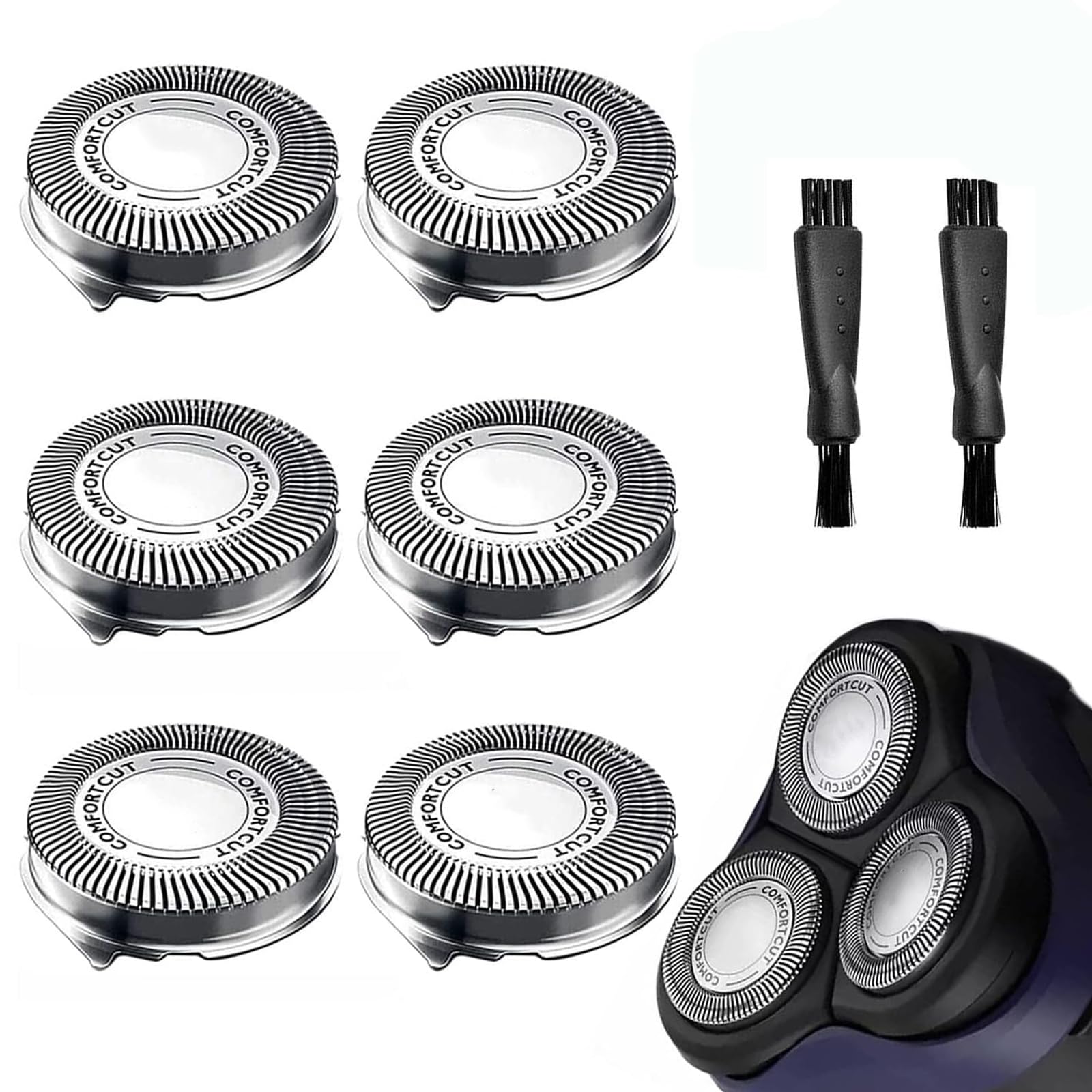 Suleto SH30 Replacement Heads Blades Compatible with Philips Series 3000, 2000, 1000, S738, Sh30 Shaver Replacement Blades for Electric Shavers Series