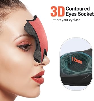 LitBear Sleep Masks for Women, Sleep Eye Mask for Sleeping, Comfortable Night Sleeping Mask, Soft Contoured Eye Cover for Sleeping with Elastic Strap for Side Sleeper Flying Shift Worker Light Sleeper