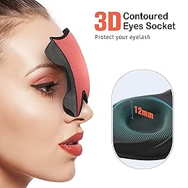 LitBear Sleep Masks for Women, Sleep Eye Mask for Sleeping, Comfortable Night Sleeping Mask, Soft Contoured Eye Cover for Sleeping with Elastic Strap for Side Sleeper Flying Shift Worker Light Sleeper