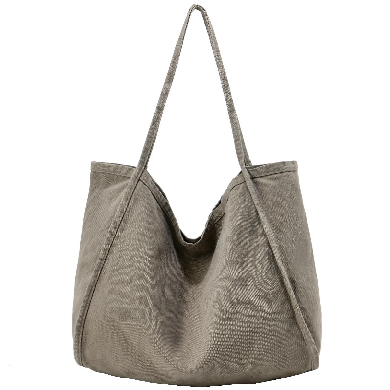 ALUDAPIJU Casual Canvas Tote Bag for Women Large Slouchy Hobo Shoulder Bag for Work Travel Tote Purse Handbags Message Bags