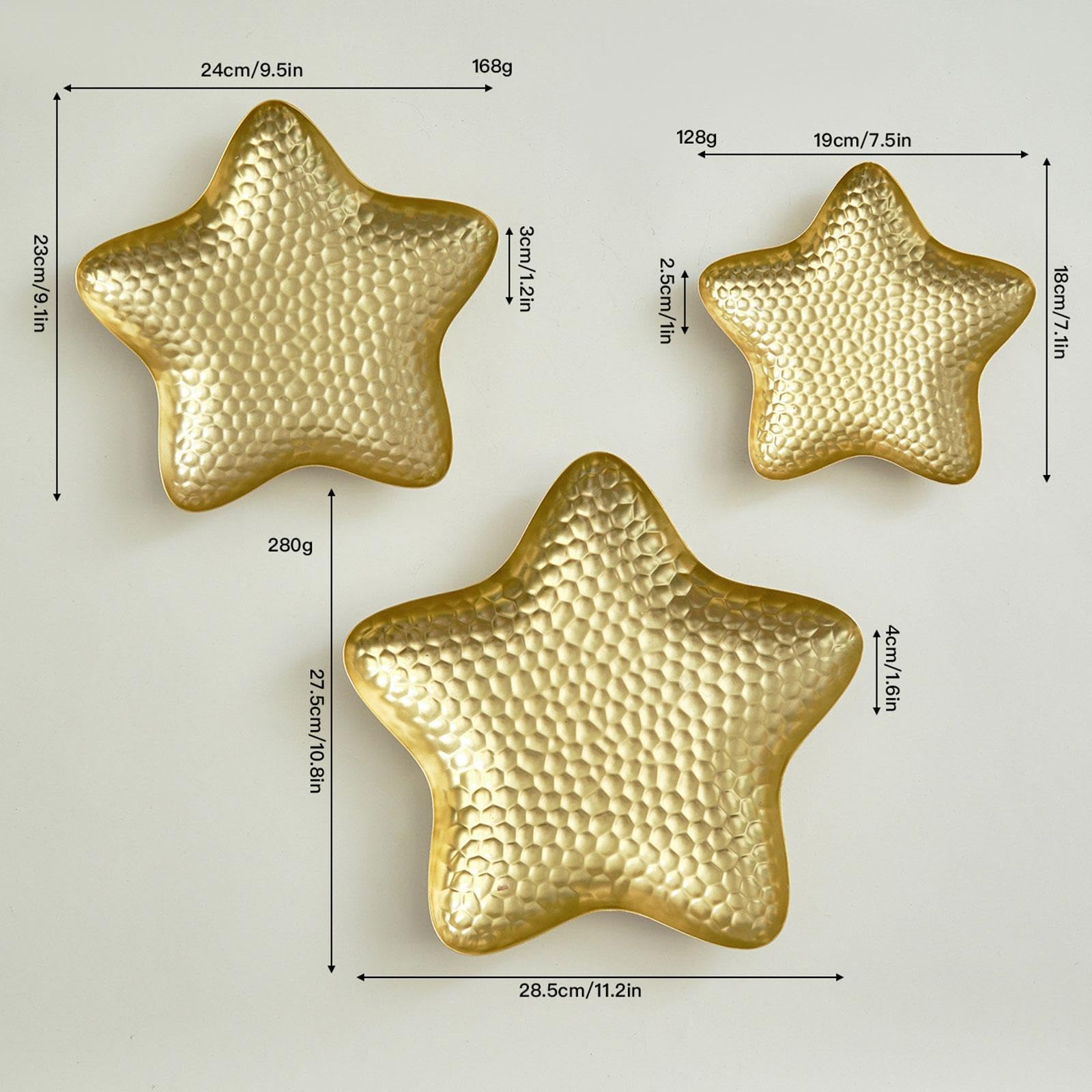 Generic Set di 3 Vassoi Sagomati, Decorazione Da Tavolo per Tavolino Da Caffè, Bancone Della Cucina, Piatti Decorativi Multiuso