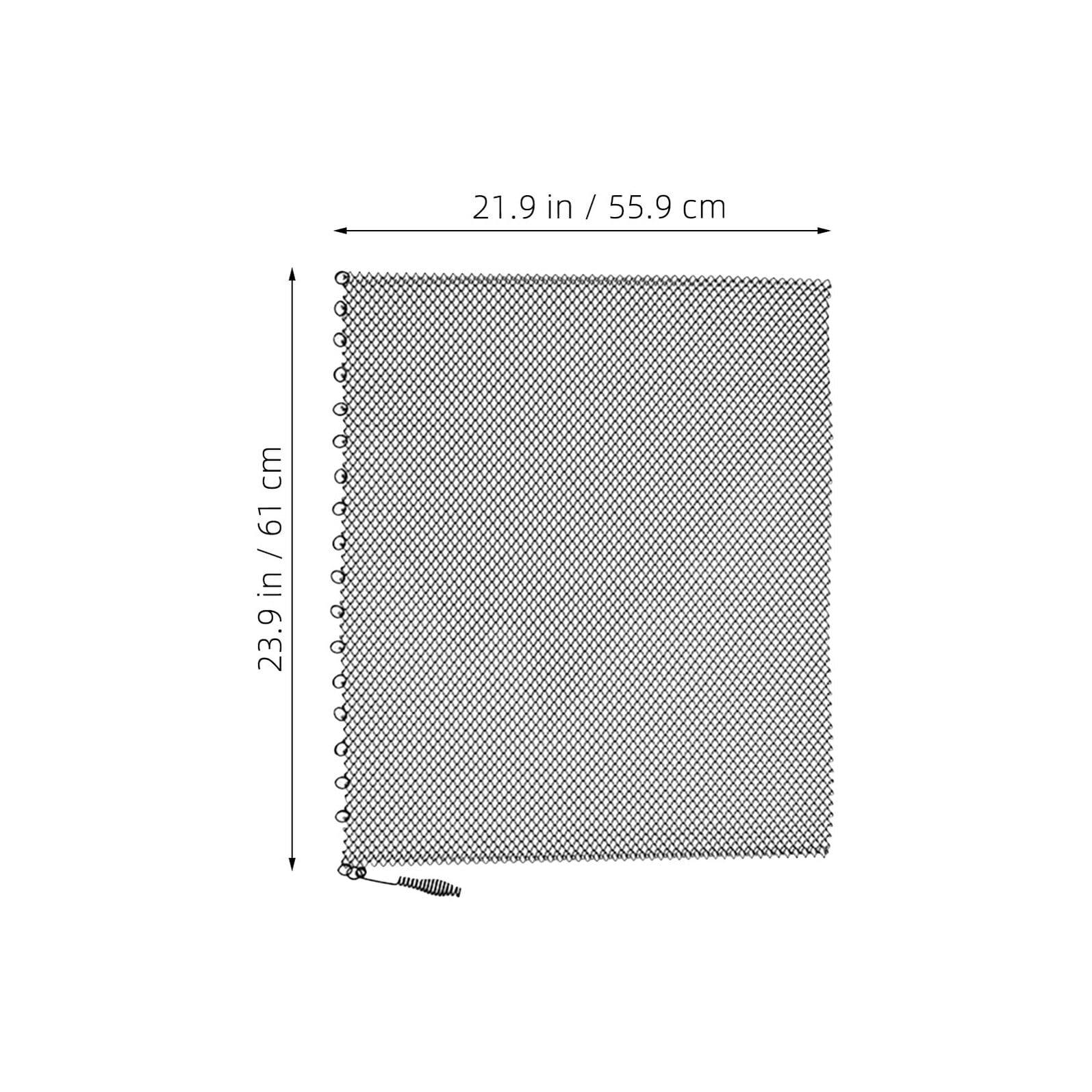 Garneck Lot de 2 Rideaux Pare-Étincelles en Maille Ignifugée pour Cheminée 61X56 CM Barrière Thermique Suspendue en Métal Protection Anti-Feu pour Foyer Bois et Sécurité Intérieure