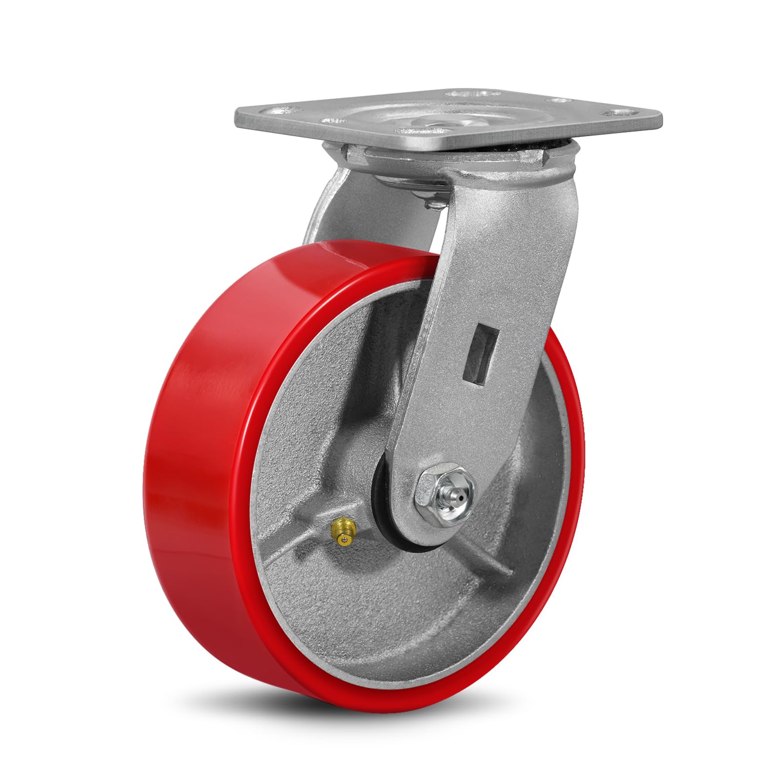Heavy Duty Plate Casters - 4 Wheels, Brake & Swivel -14