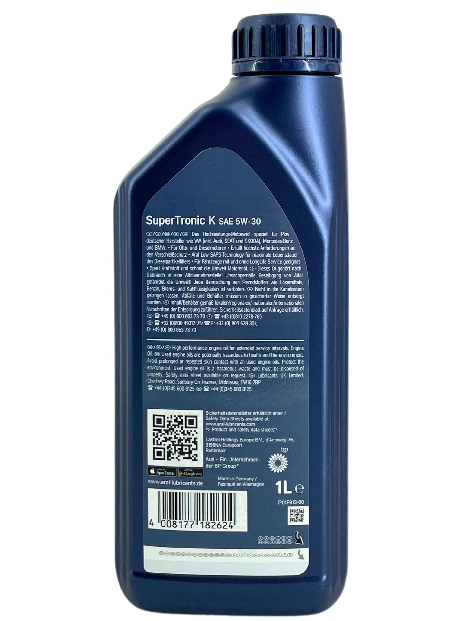 Aral SuperTronic K 5W-30 Motorenöl (10L Set / 5+5 Liter) - PKW Leichtlauföl für Benzin & Diesel mit DPF