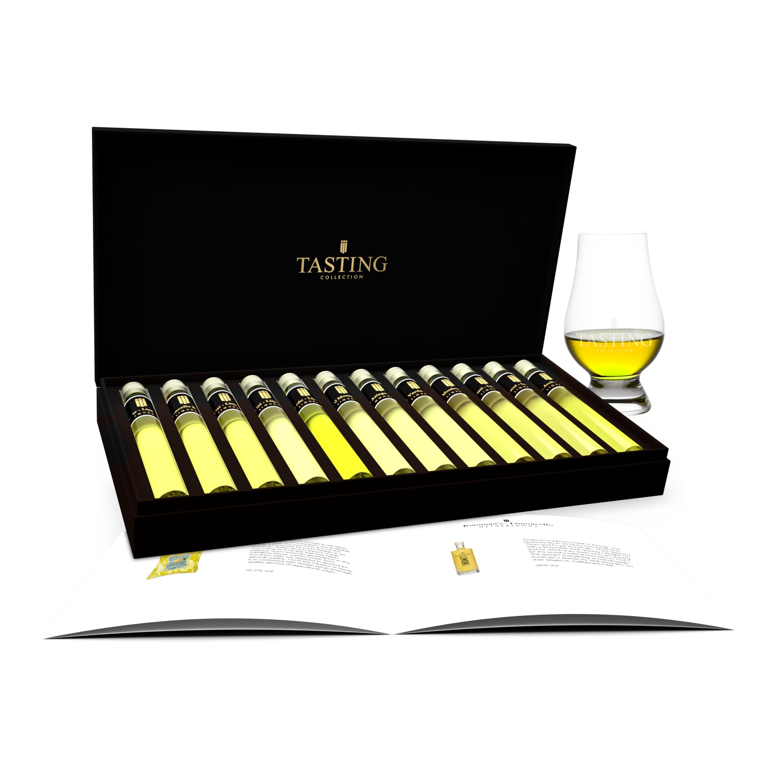 Limoncello Tasting Probierset 12 Fläschchen Verkostung im Geschenkset